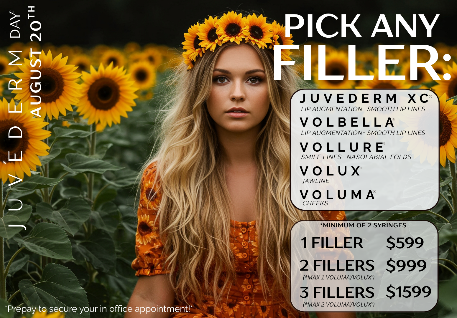 JUVEDERM DAY APPOINTMENT : AUGUST 20TH