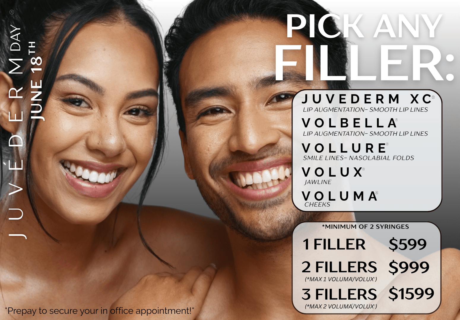 JUVEDERM DAY APPOINTMENT : JUNE 18TH