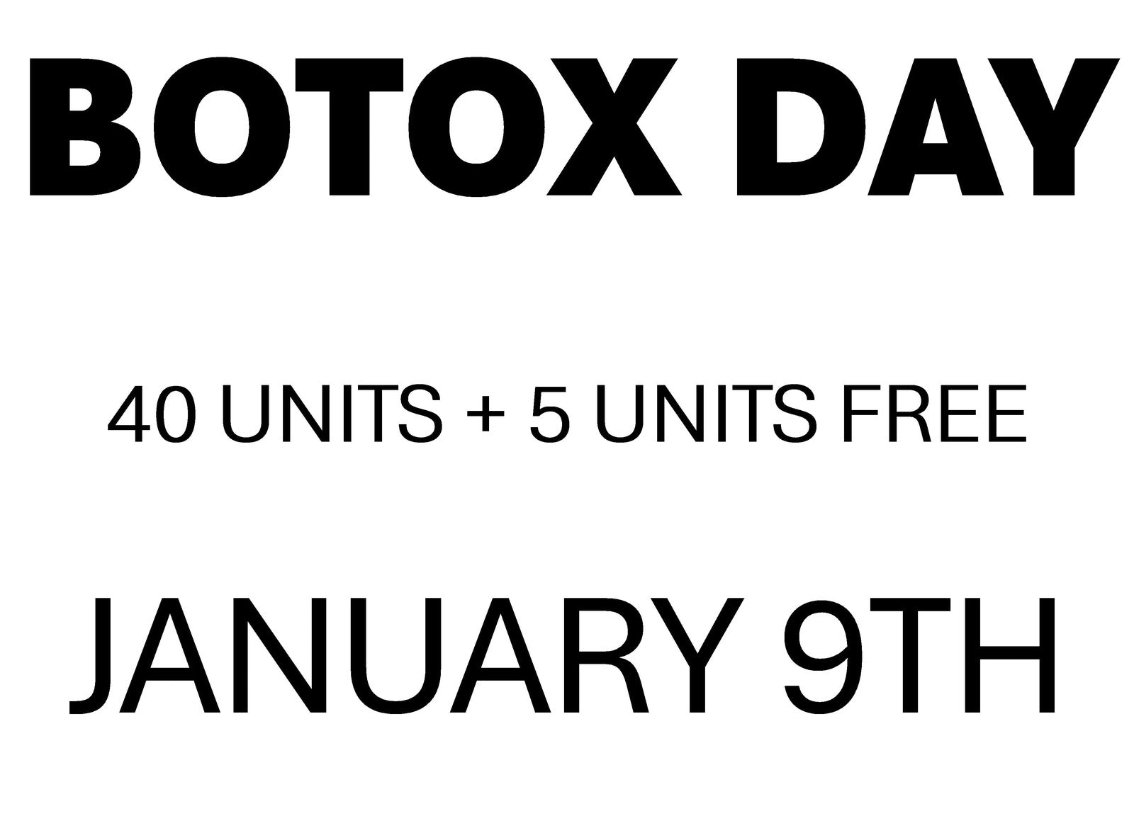 BOTOX DAY 45 UNITS 1/09/25 ($9.51/UNIT)