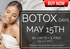 NEW! - BEST DEAL - BOTOX DAY 65 UNITS 5/15/25 $9.41/UNIT